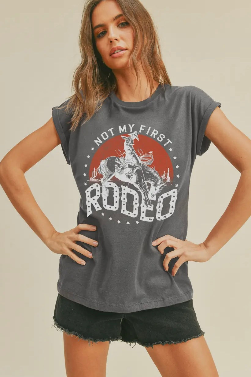 Not My First Rodeo Cowboy Graphic Tee